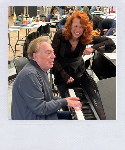 Carolee Carmello in rehearsals for Bad Cinderella with Andrew Lloyd Webber