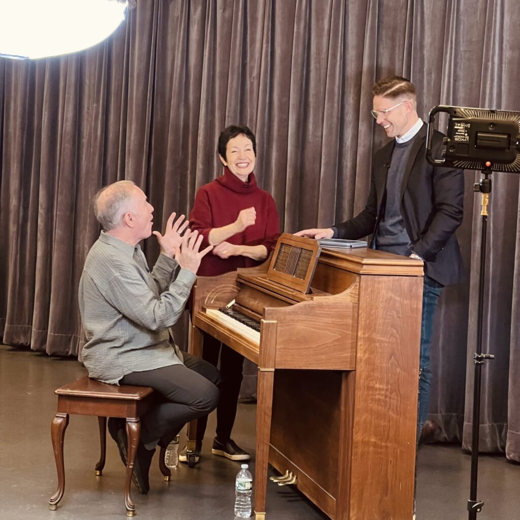 Frank DiLella joins Lynn Ahrens & Stephen Flaherty at the piano.
