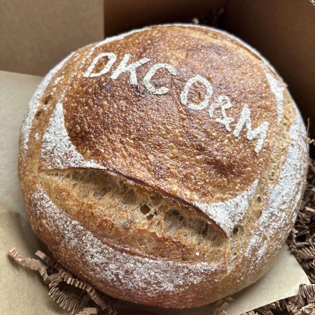 Very likely the best loaf of bread O&M’s ever seen- thank you, Dayna & Brian Lee!