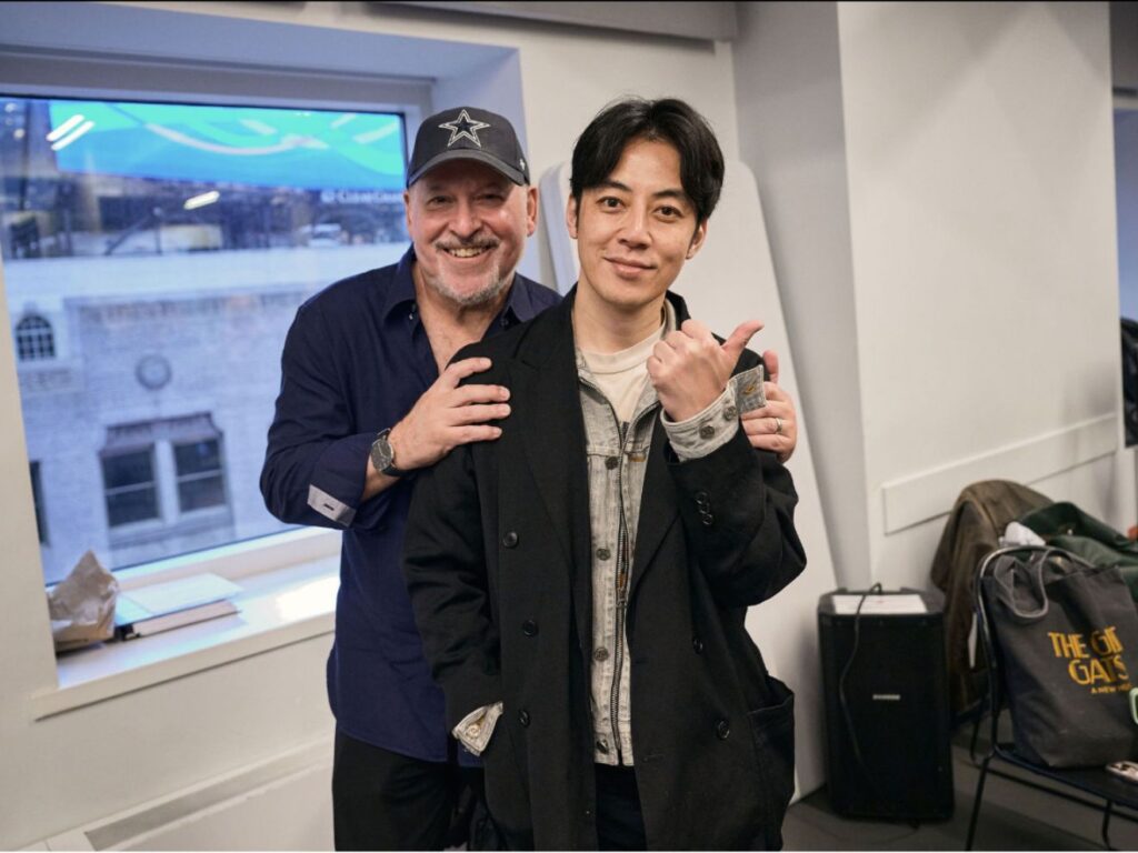 Frank Wildhorn with Aki Nishino at the Act II reading of Chimney Town. Photo Credit to Valerie Terranova